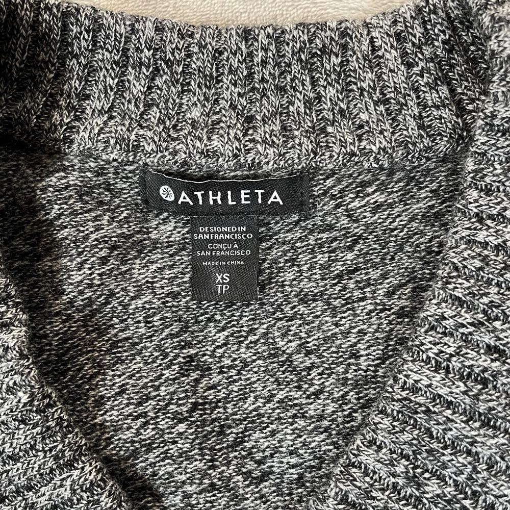 Athleta Sweater V-neck XS Wool Cashmere Gray - Picture 2 of 7